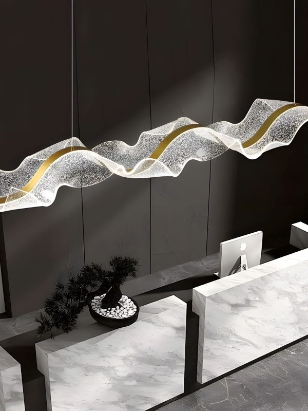 Velure Transparent Acrylic Wave Chandelier