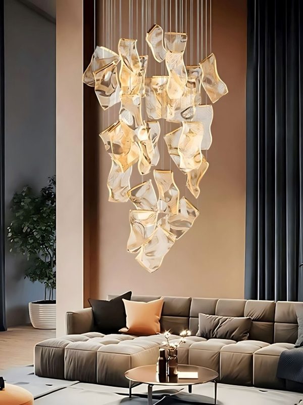 Zephyr Contemporary Sheets Suspension Chandelier
