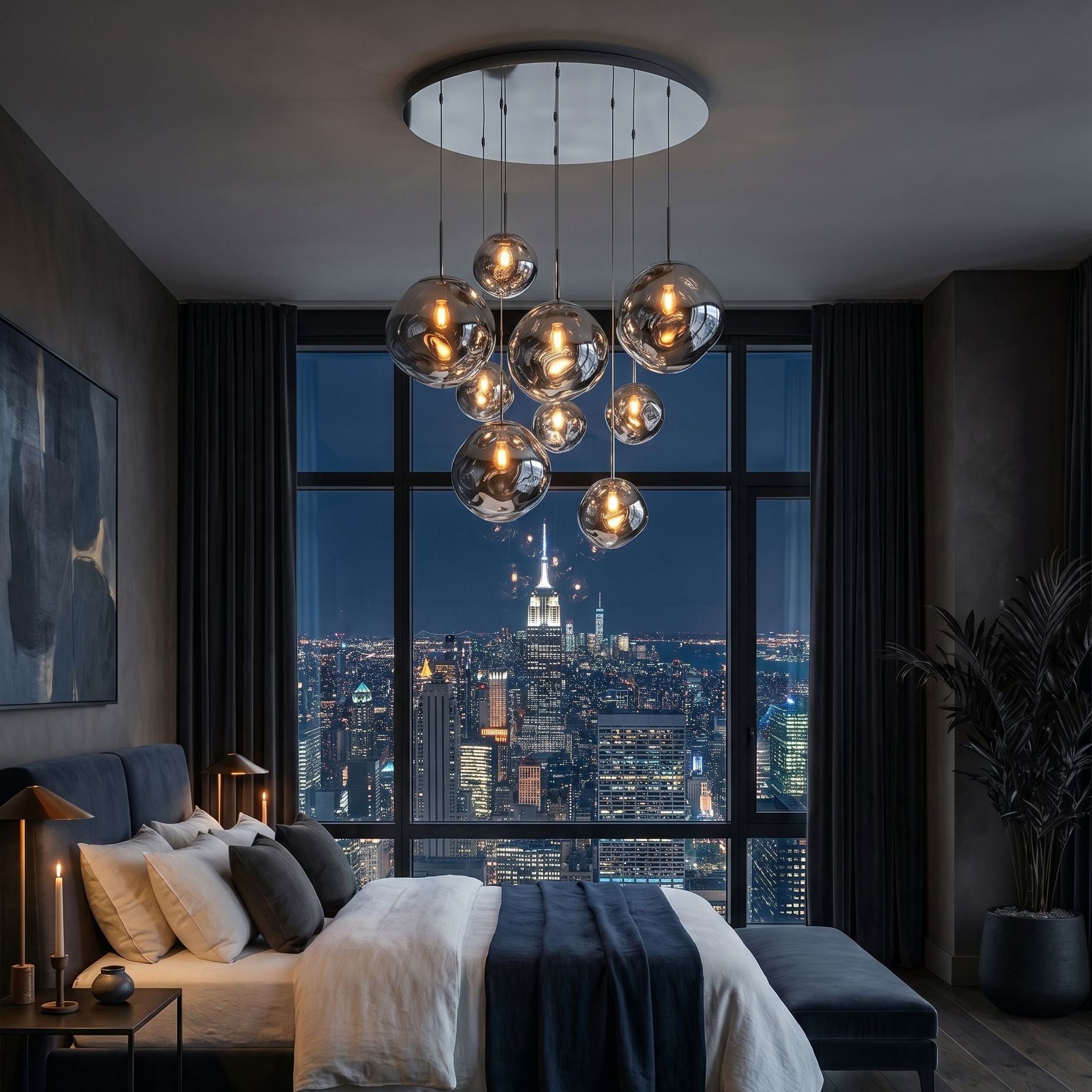 Lava Drops Minimalist Acrylic Pendant Light Chandelier - Image 4