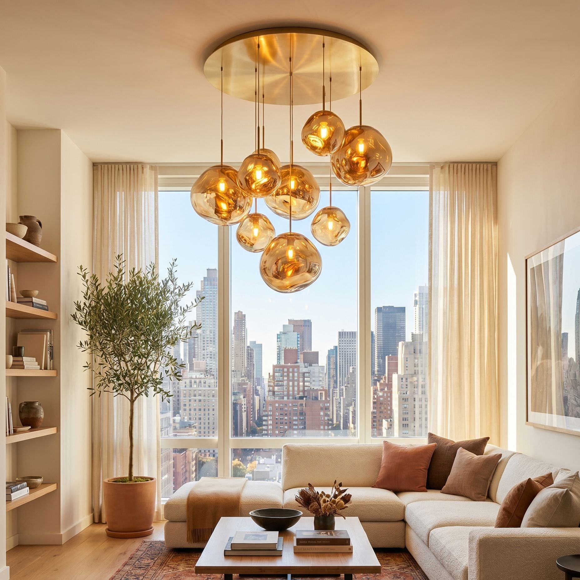 Lava Drops Minimalist Acrylic Pendant Light Chandelier - Image 3